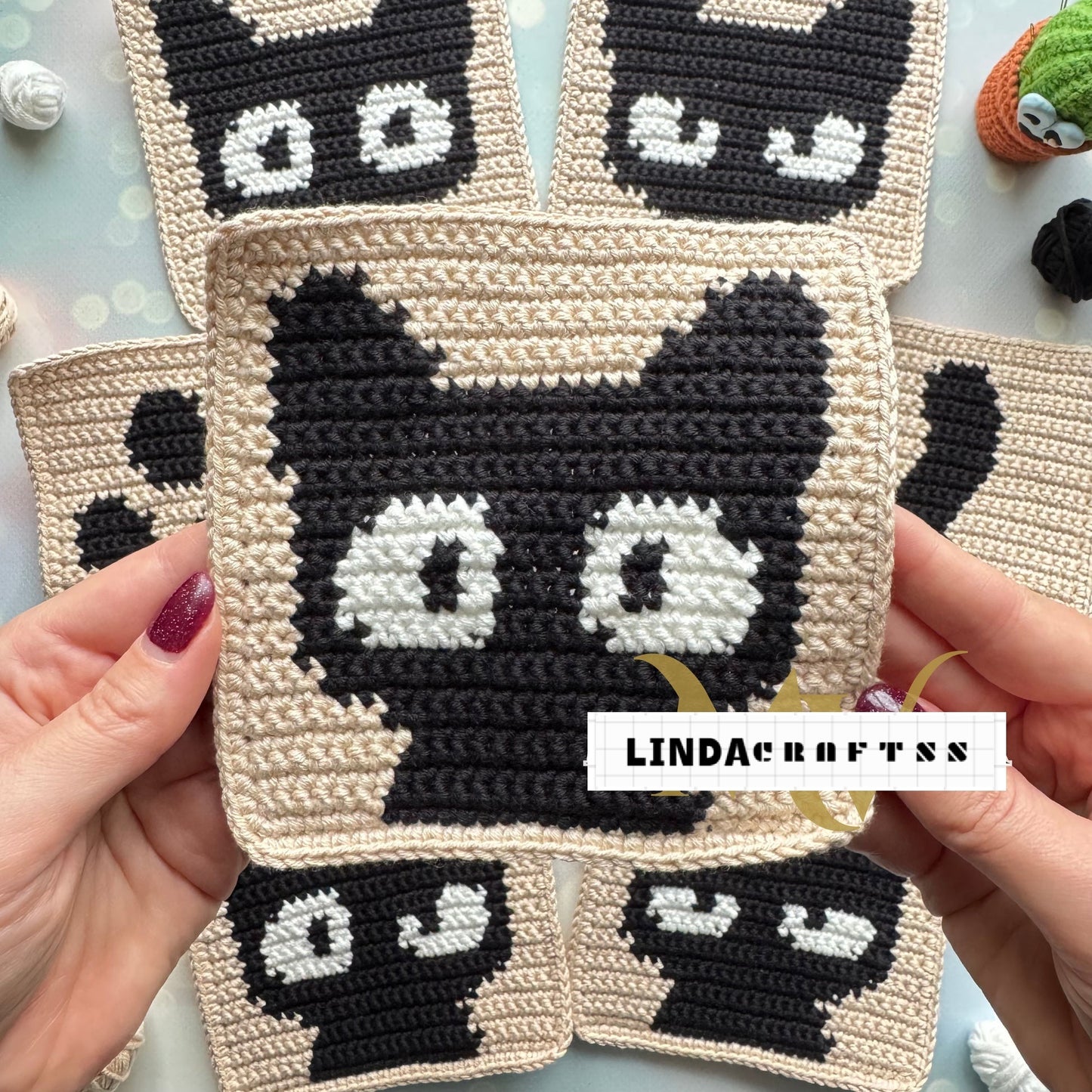 Meow & Granny Squares Crochet Cats Set – Blanket, Cardigan & Bags + PAW BAG PATTERN FOR FREE