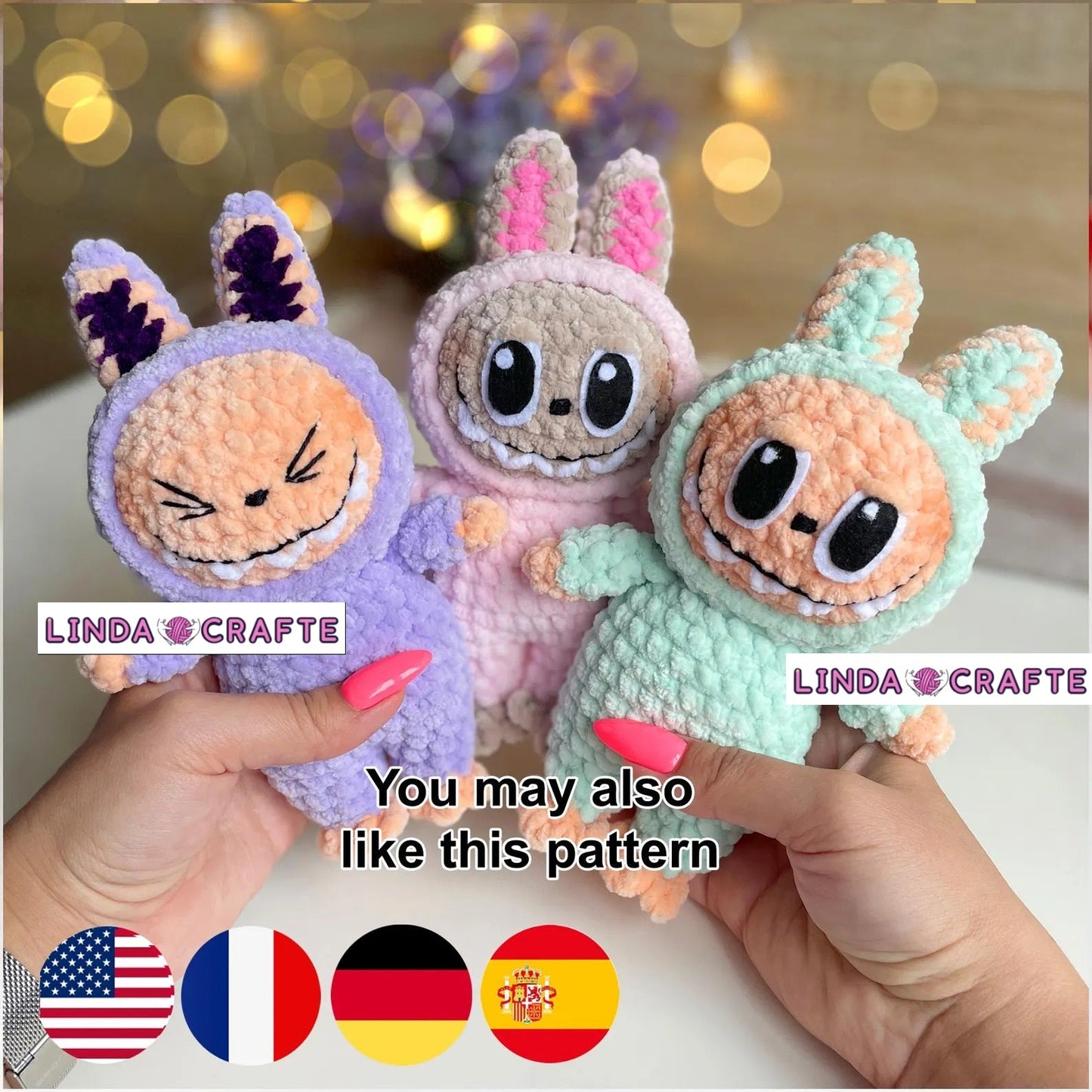 Labubu Keychain CROCHET PATTERN