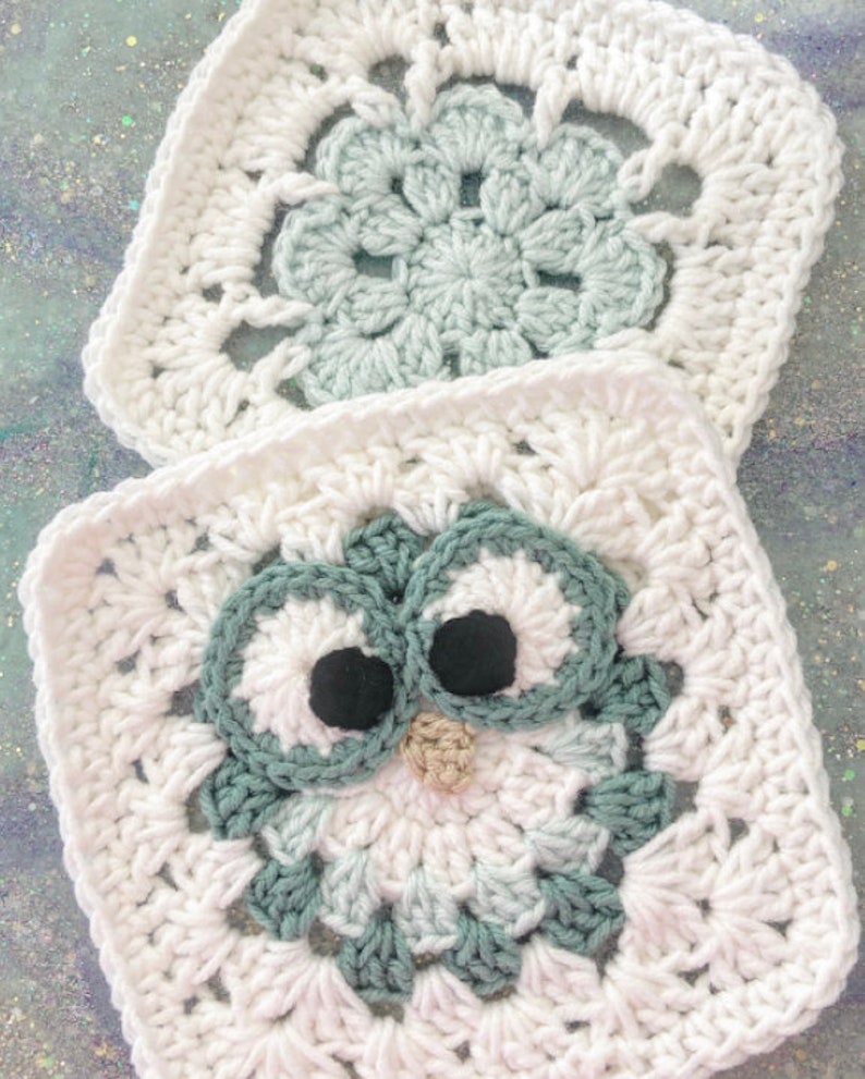 Owl Granny Square Blanket Crochet Pattern