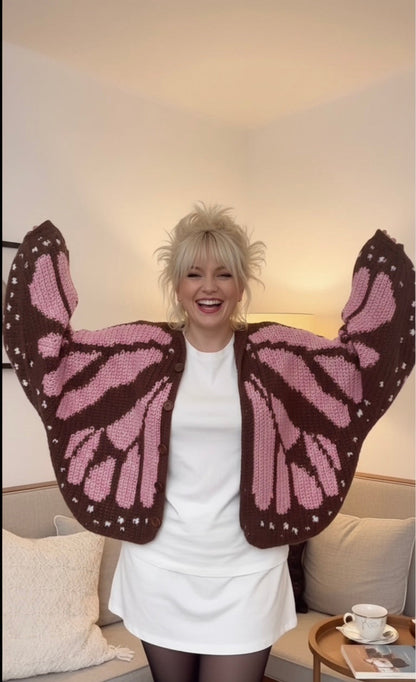 butterfly sweater & cardigan  crochet pattern +video tutorial