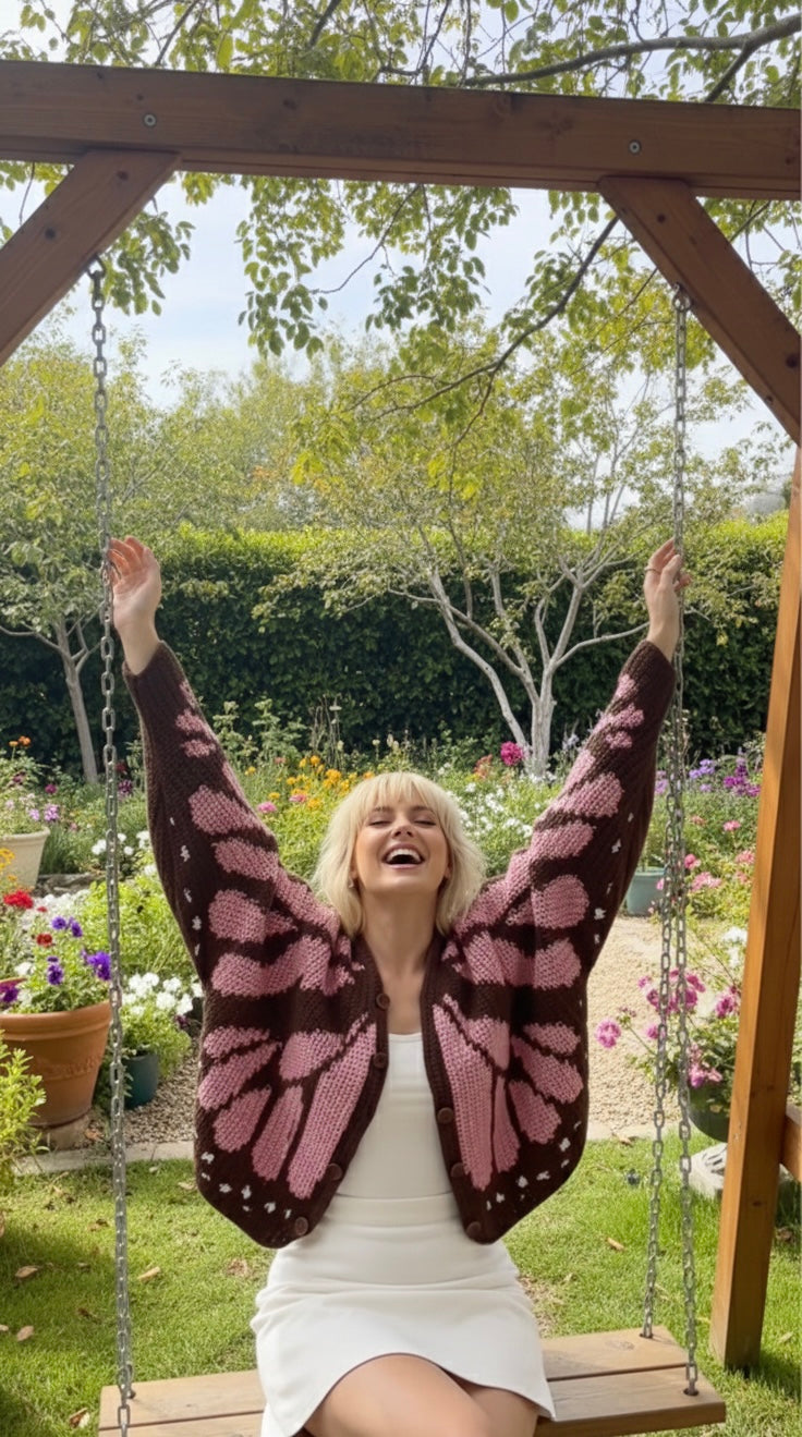 butterfly sweater & cardigan  crochet pattern +video tutorial